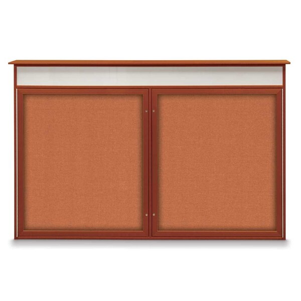 United Visual Products Open Faced Traditional Corkboard, 96x48" UV647A-BLACK-FORBO - main